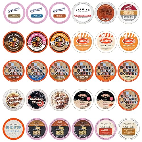 Vista 28 de Perfect Samplers Paquete variado de cápsulas de café de caramelo, tostado medio para máquinas Keurig K-Cup, muestra de sabores surtidos, 30
