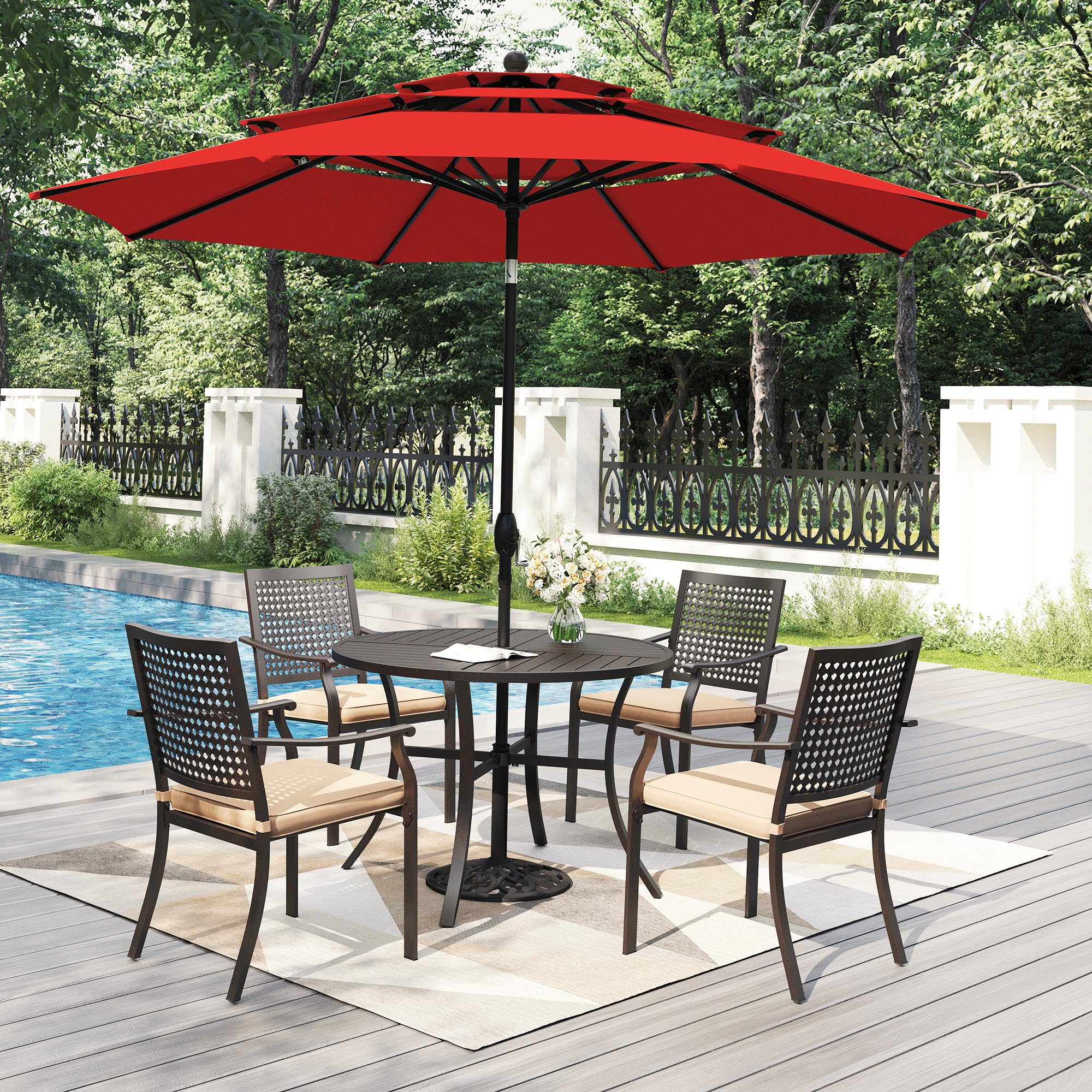 aluminum patio umbrella blie Nuu Garden 10 ft. Outdoor Aluminum Patio Umbrella, Blue at Tractor Supply Co