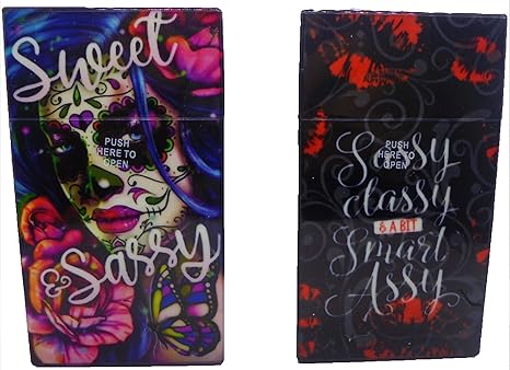 HHB Eclipse Candy Crush Crushproof Plastic Cigarette Case, Kings, 4ct, 3117MSassy-4