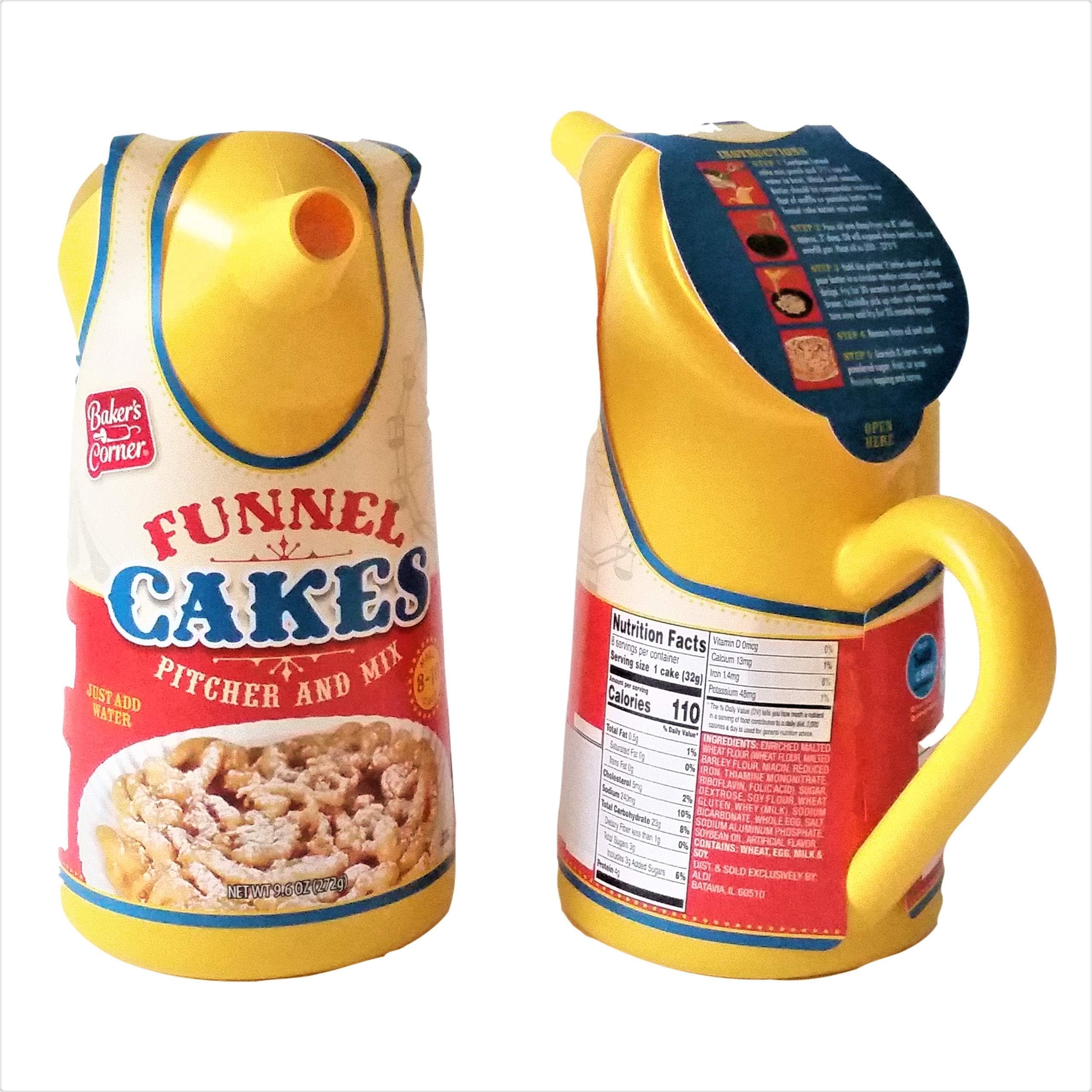Funnel Cake Mix Kit Bundle, 2 Baker's Corner Funnel Cake Mix Kits with Funnel Cake Pitchers