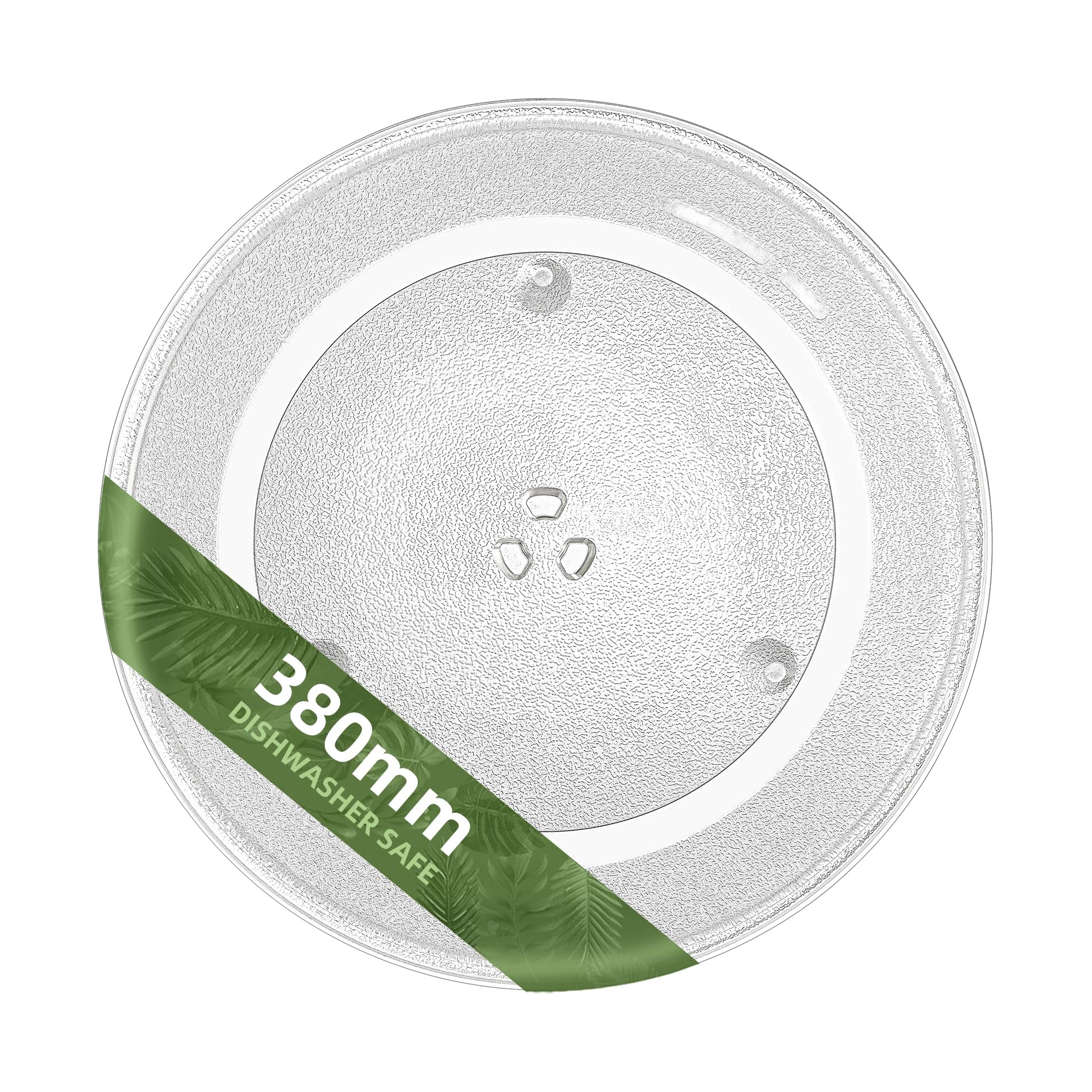 Gemroom 380mm Microwave Glass Plate for Panasonic Microwave Plate F06014W00AP A06014A00AP, 380 mm Replacement Microwave Glass Turntable Dishwasher Safe
