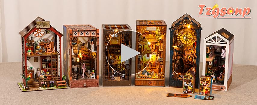 Amazon.com: 3D Wooden Puzzle Bookends, 2026 New DIY Book Nook Kit