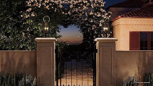 Miniatura 2 de Urban Ambiance Luz vintage de lujo para postes y muelle para exteriores, tamaño grande 27 pulgadas de alto x 11.25 pulgadas de ancho, con elementos