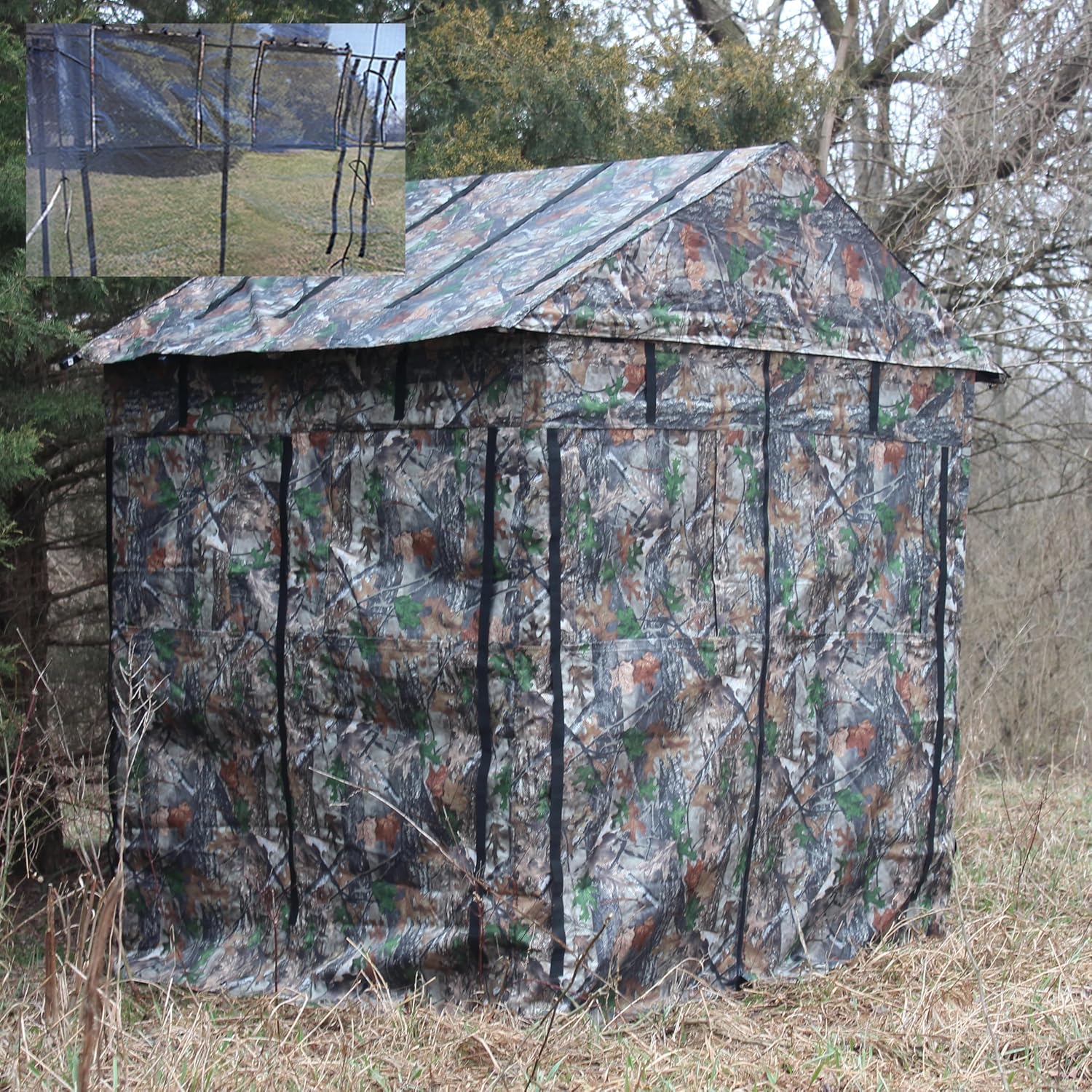 Legacy Hunting Blind 360 Degree See Through Fabric, Heavy Duty Metal Frame Deer Hunting Blinds