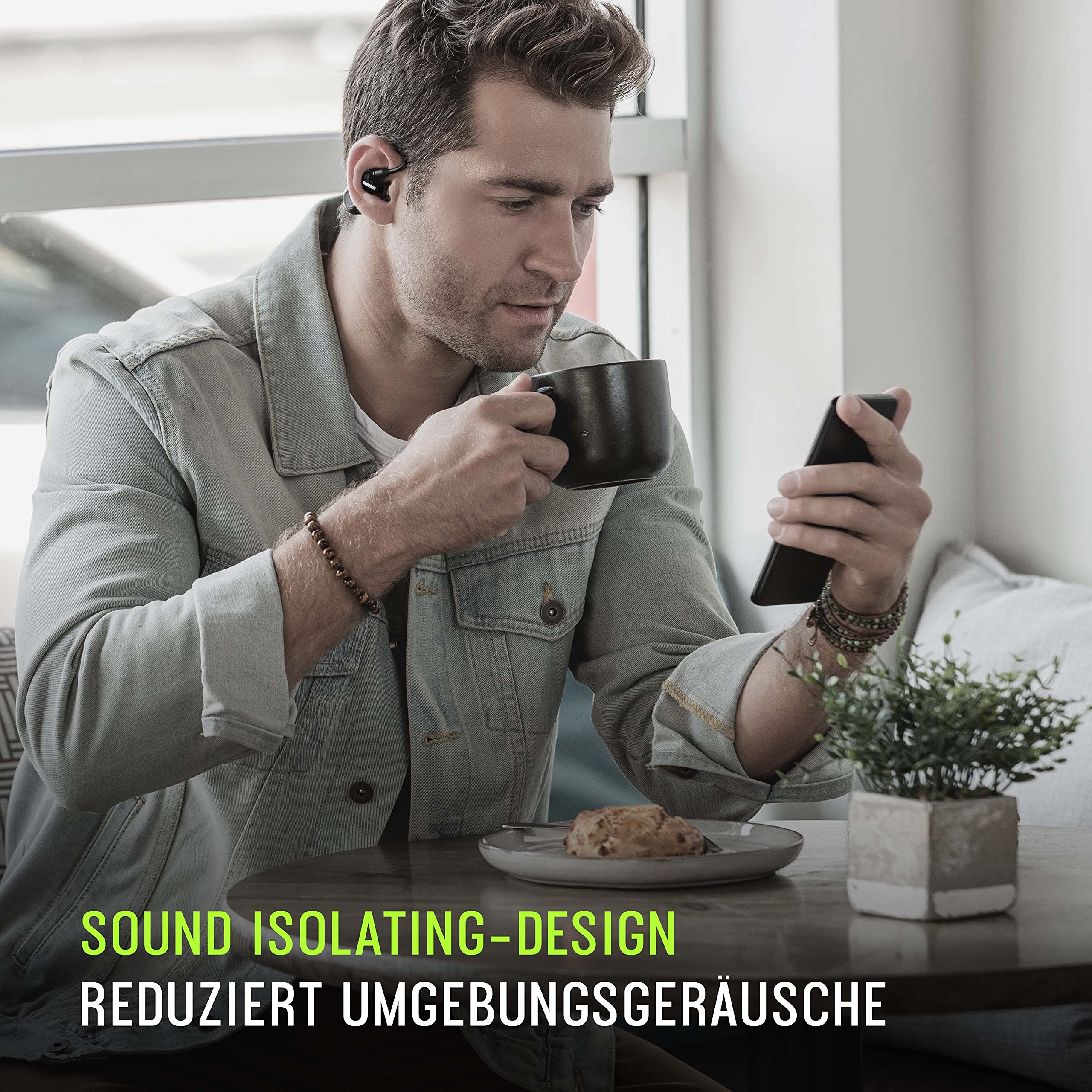 Shure True Wireless Adapter (Gen 2) für Sound-Isolierende Ohrhörer, Über-Ear-Passform, Bluetooth 5 Wireless-Technologie, Lange Akkulaufzeit (RMCE-TW2-EFS)
