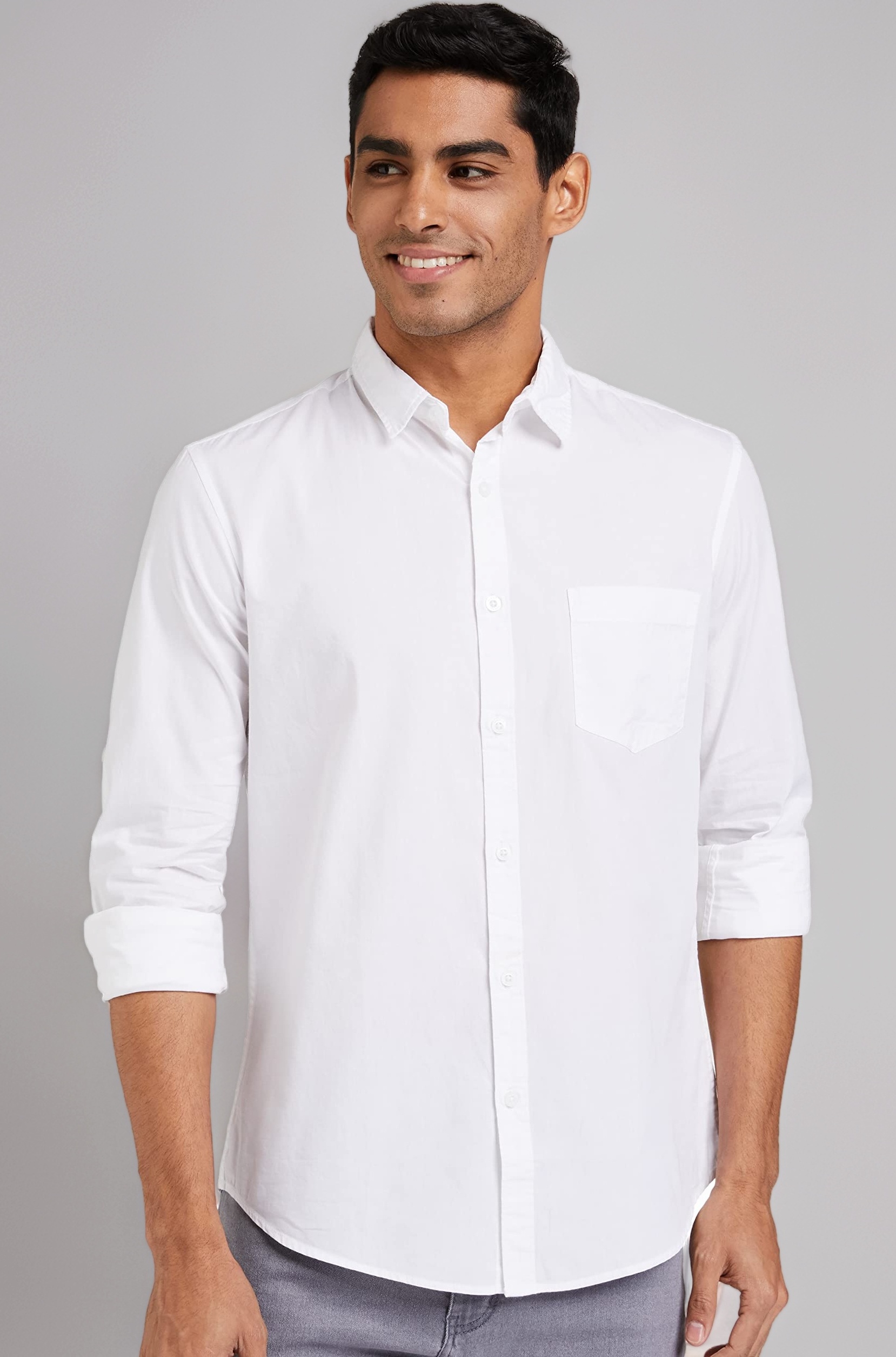 Men's Cotton Shirt | Casual | Plain | Full Sleeve | Summer - Regular Fit (Available in Plus Sizes)