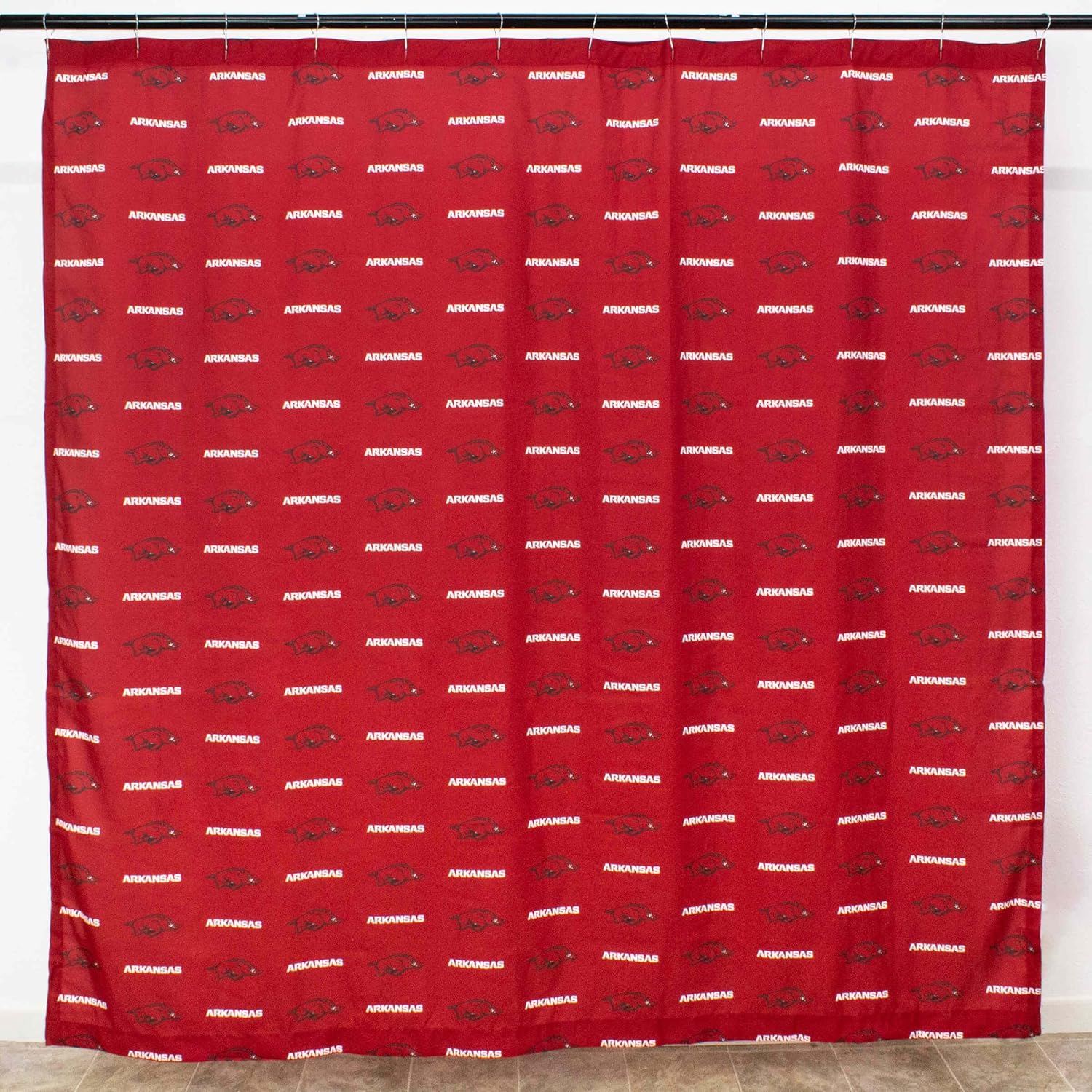 College Covers Everything Comfy NCAA Arkansas Razorbacks Bright and Colorful Shower Curtain Cover 70" x 72"