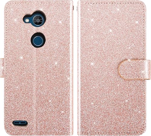 Miniatura 5 de Funda para teléfono con purpurina para LG X ChargeFiesta 2 LTEX Power 3X5LV7 con protector de pantalla de vidrio templado y accesorios para celda,