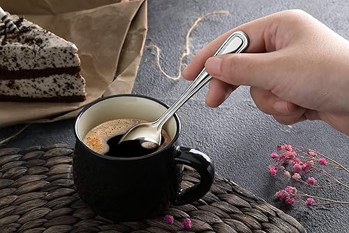 Miniatura 5 de New Star Foodservice 1029871 Slimline Pattern, 180 acero inoxidable, cuchara de café, 4.75 pulgadas, juego de 12