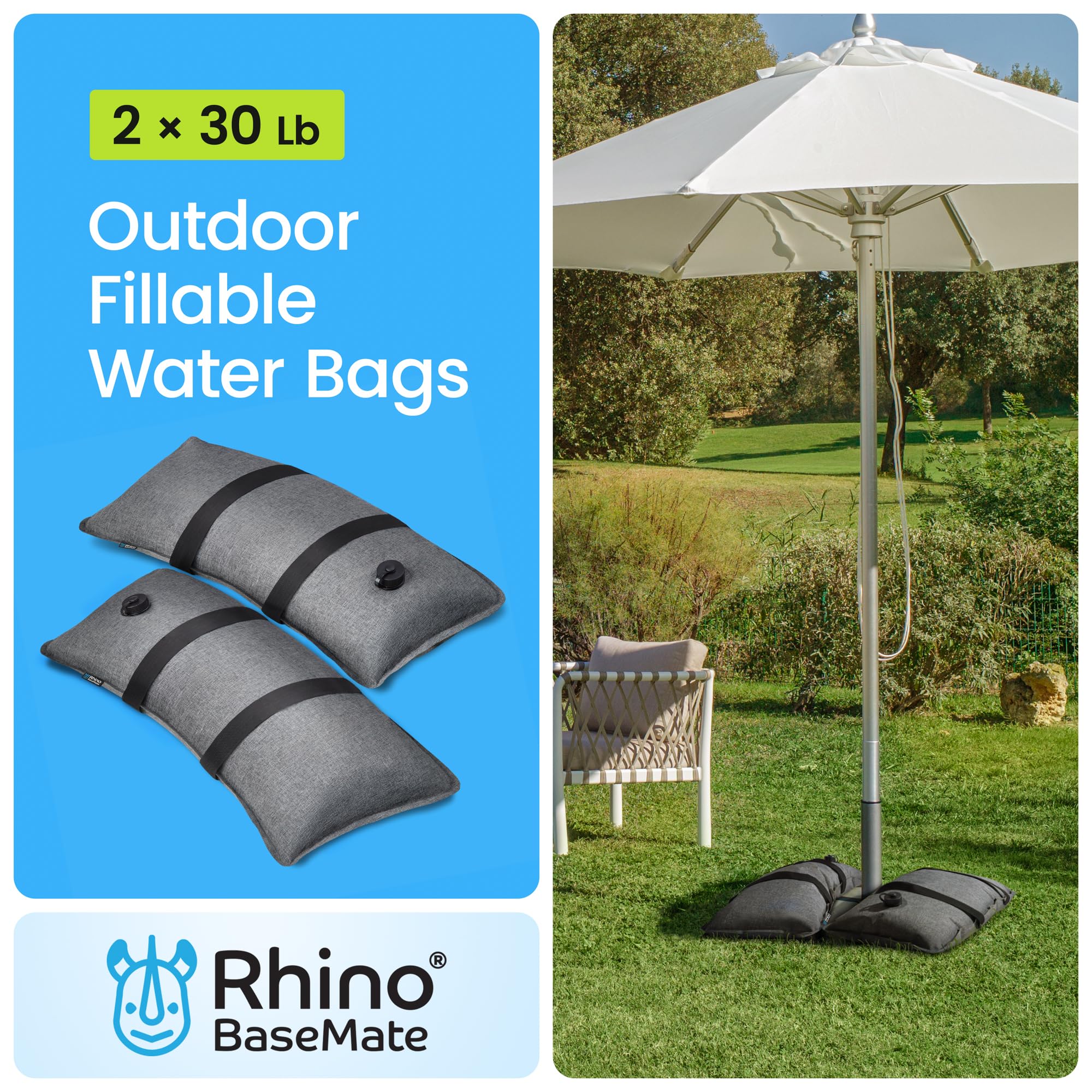 counter weights for patio umbrella Amazon.com : BaseMate Umbrella Base Weights 4-Pack | Outdoor Fillable Water  Bags for Weight | Weatherproof Patio Furniture Weights