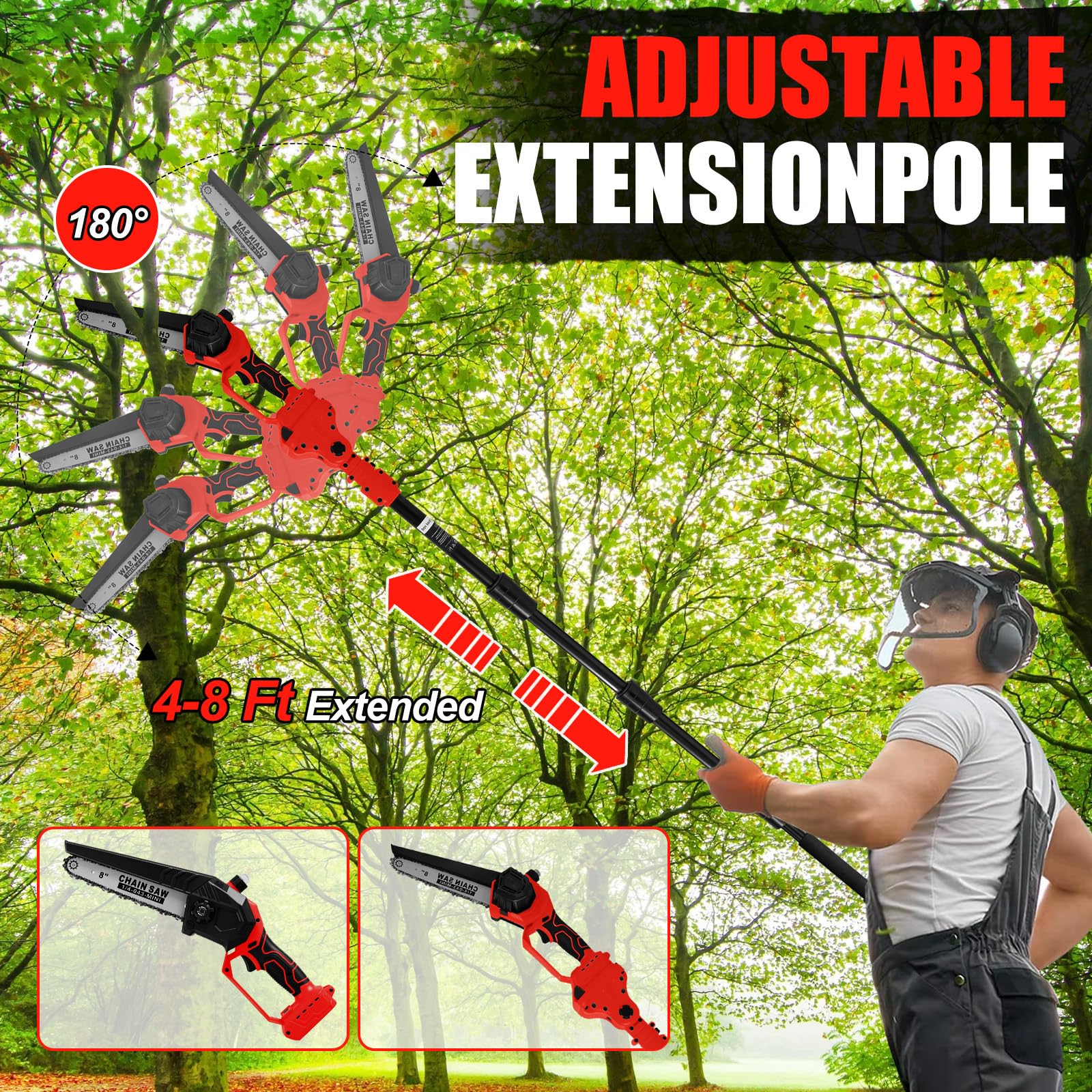 Sierra de Barra y Mini Motosierra en 1 8" para Milwaukee 18V (sin Batería)