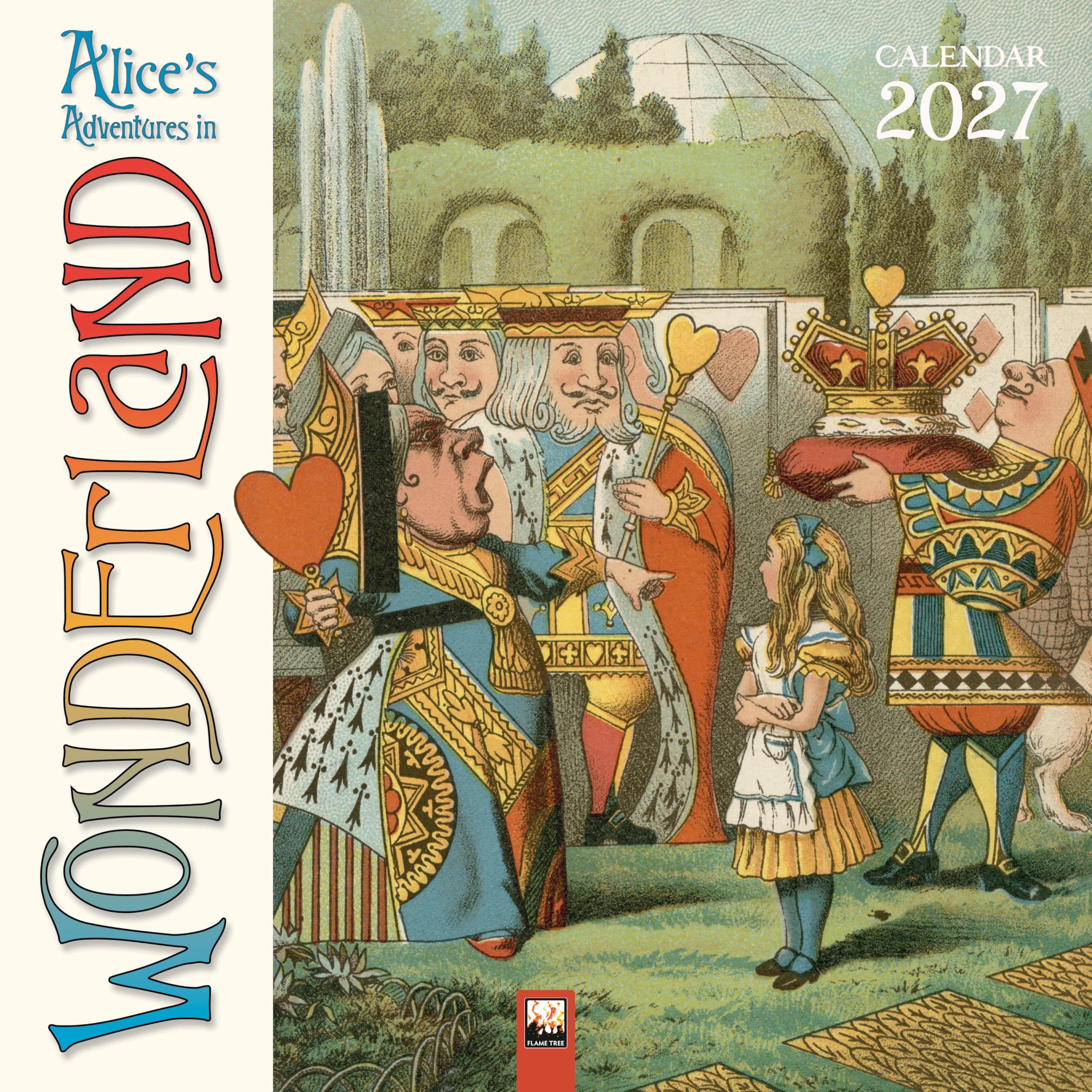 Alice's Adventures in Wonderland Wall Calendar 2027 (Art Calendar)