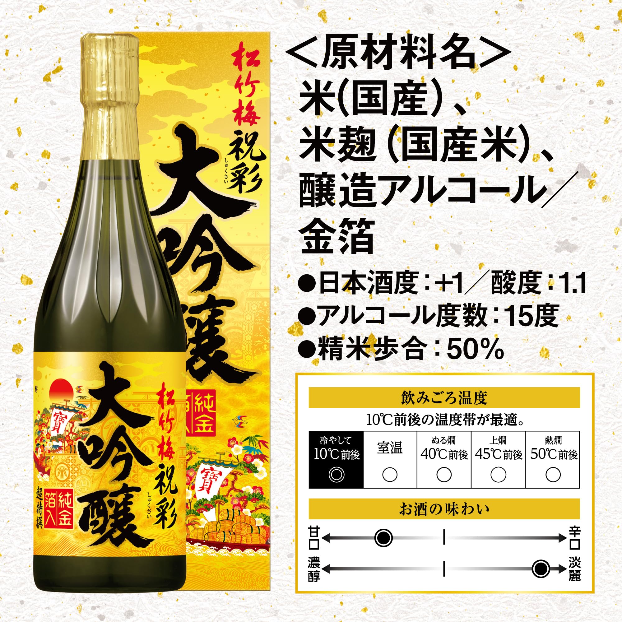 Amazon.co.jp: 【お祝い/迎春/ギフト】超特撰 松竹梅 祝彩 大吟醸 純