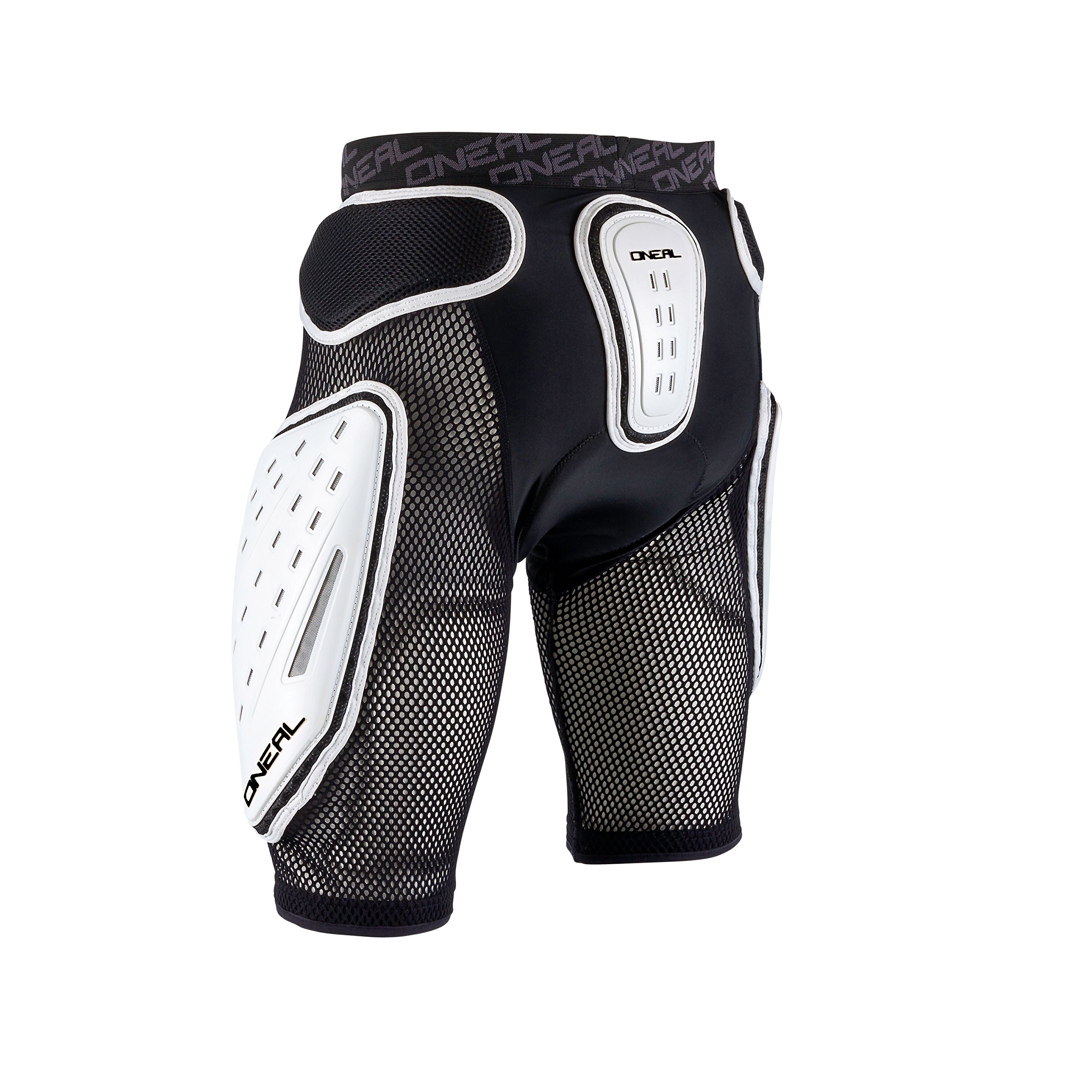 O'NEAL | Pantalones Protectores | Motocross Enduro | Espuma EVA de Alta Densidad, ventilación integrada, Cintura elástica | Kamikaze Short | Adultos | Negro Blanco | Talla S