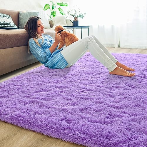 Miniatura 7 de JUNOVO - Alfombras de área ultra suaves de 3 x 5 pies, alfombras esponjosas para dormitorio, niños, niñas, bebés, sala de estar, suelo, cuarto de