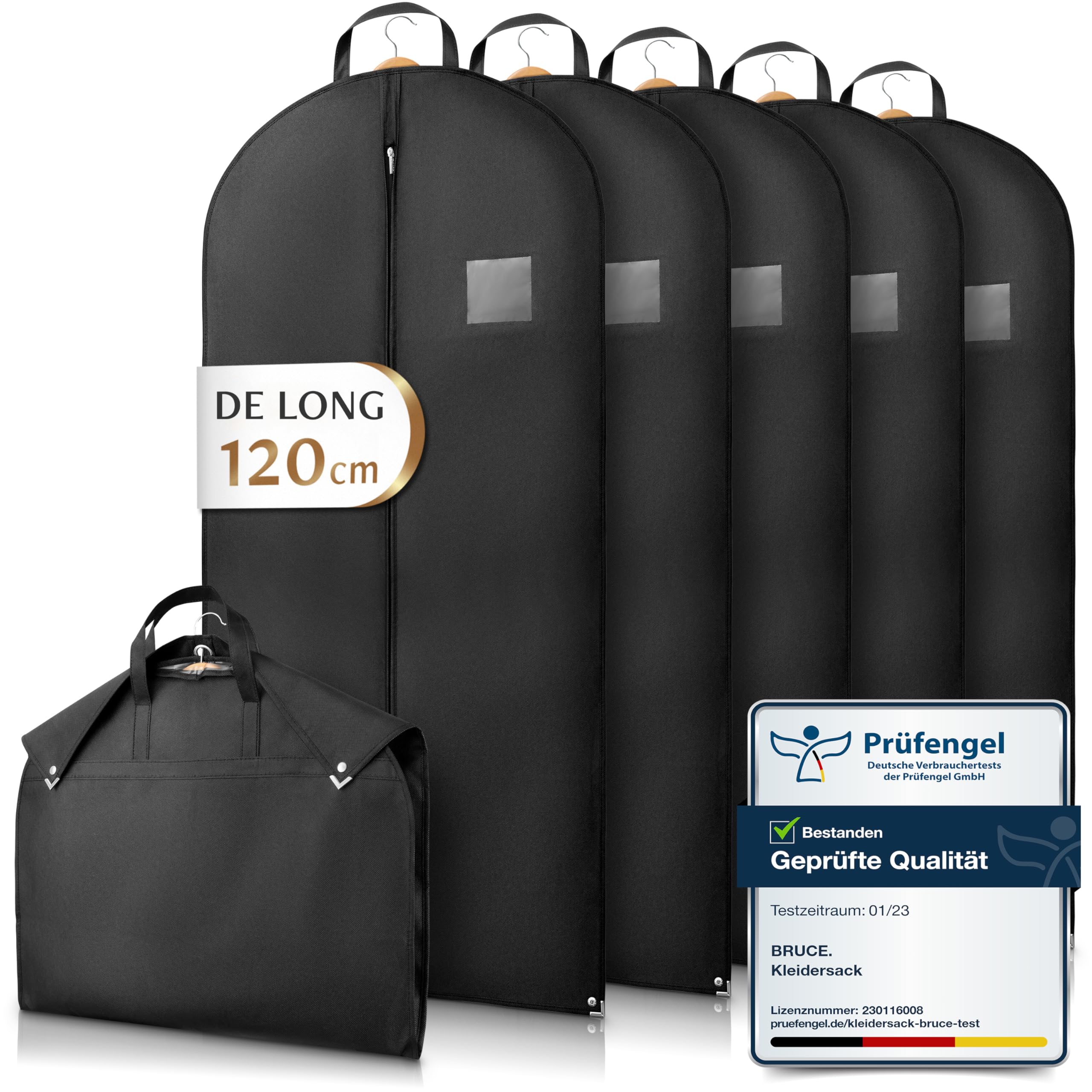 Lot De 4 Housse Vêtements à Suspendre 60x180cm - Anti-poussière, Imperméable, Avec Zip, Pour Manteau, Costume, Robe Longue - Maison