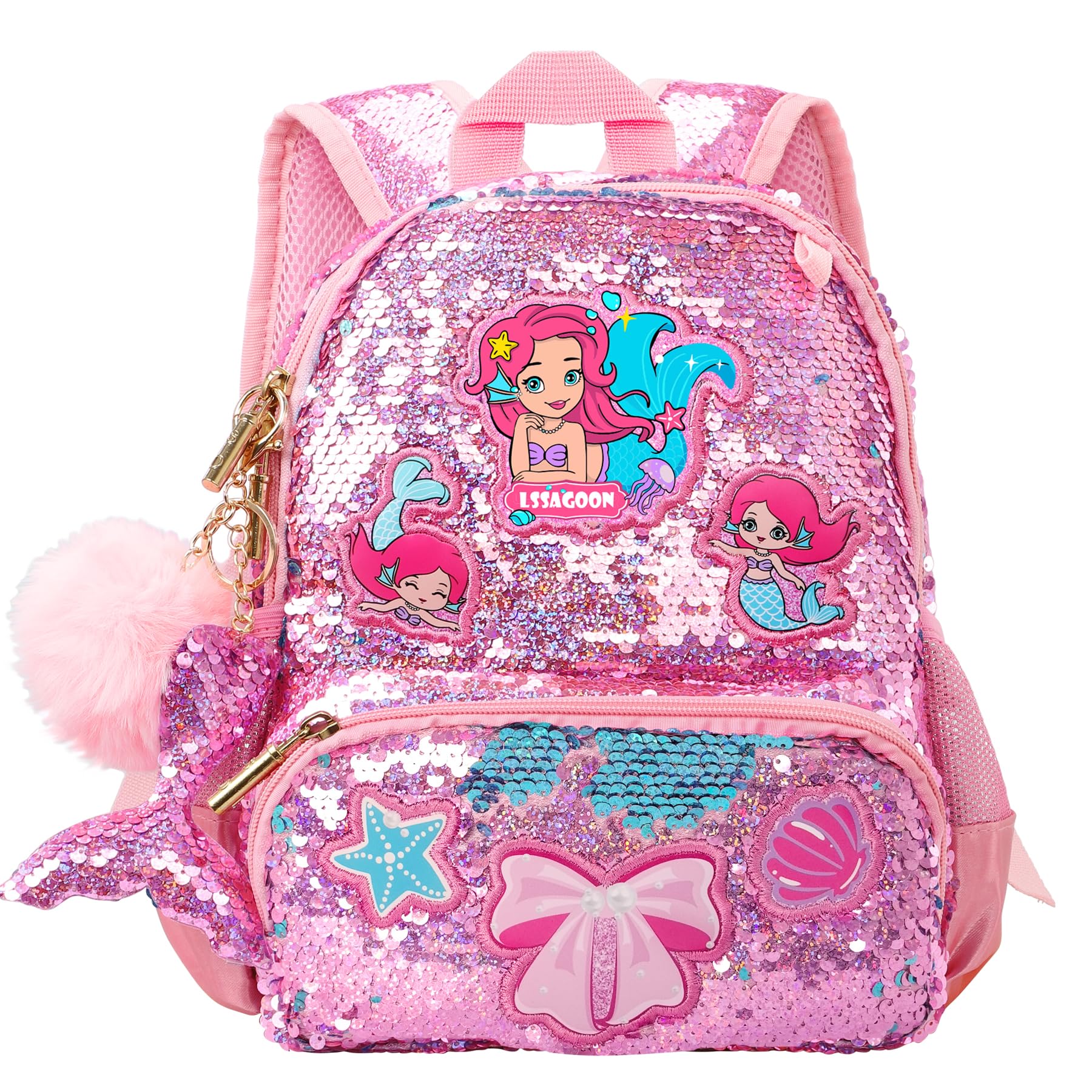 Sac à Dos Fille Licorne Paillettes, Cartable Enfant Maternelle Mignon, Sac Ecole Fille Primaire Mode, Petites Backpack Préscolaire pour Scolaire Garderie Ecole, Cadeau pour Anniversaire Xmas
