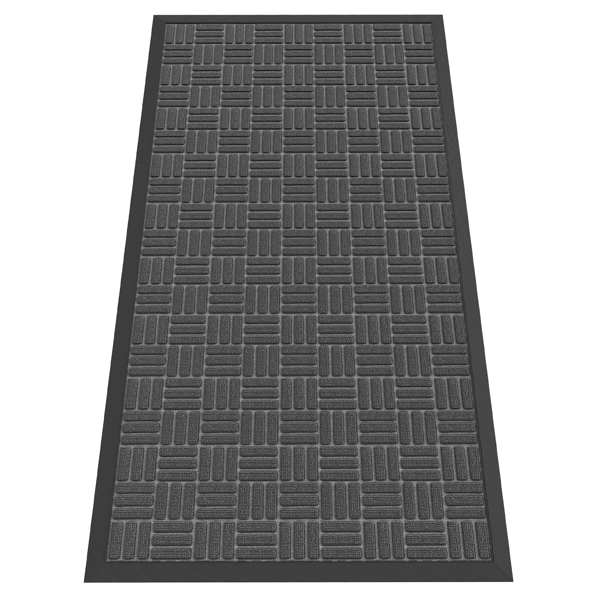 Black Doormat - 5'x3' Indoor Outdoor Entry Mat -16