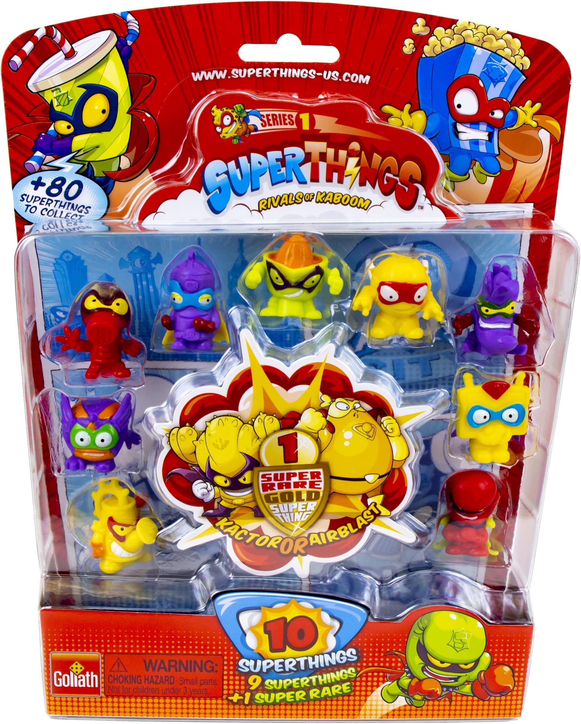 SuperThings Series 1 - Blister Pack (10) by Goliath - Contains 9 SuperThings and 1 Super Rare Gold Character