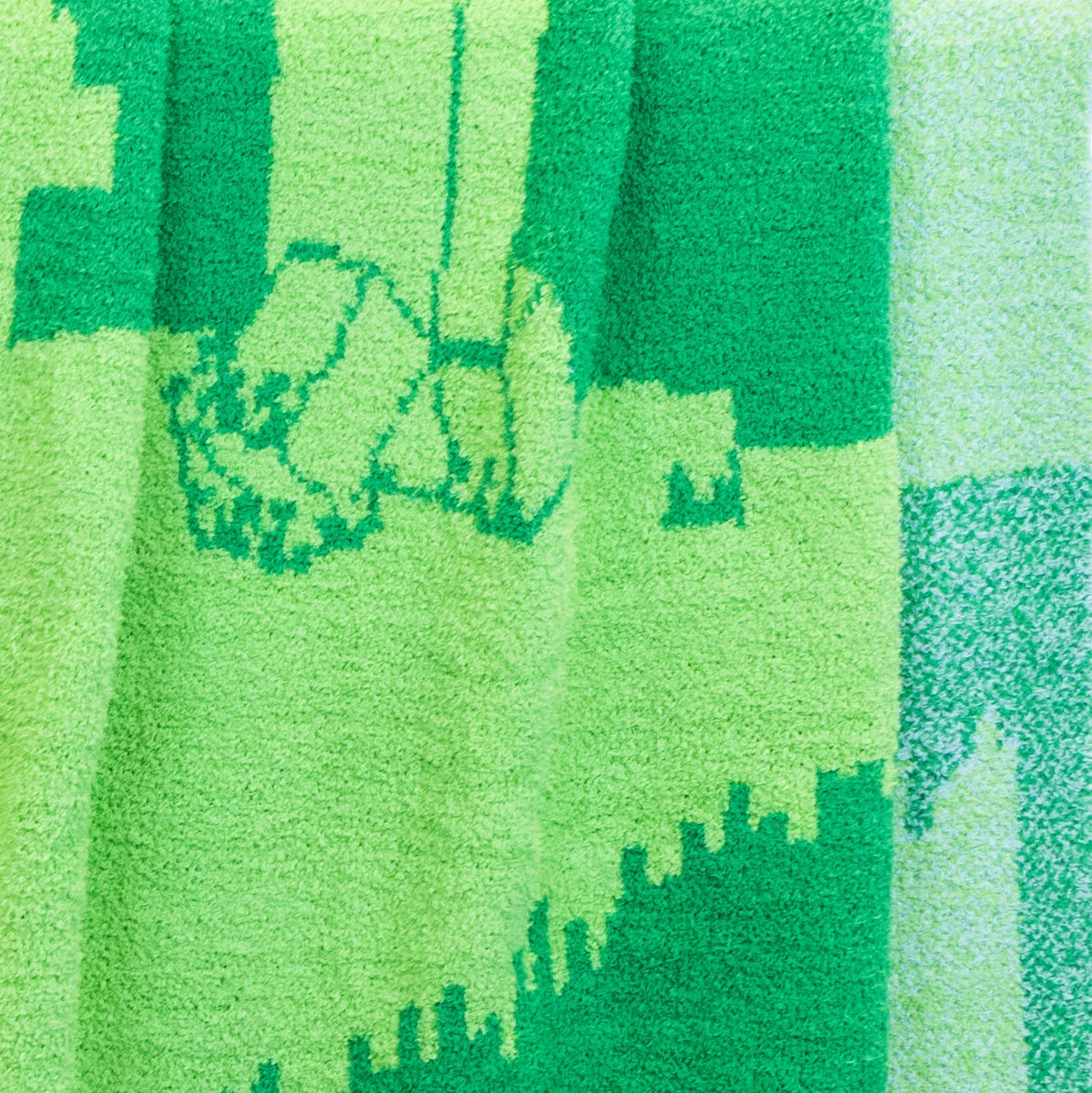 Jay Franco Minecraft Creeper - Manta mullida de punto mullido, 127 x 152 cm, ropa de cama acogedora