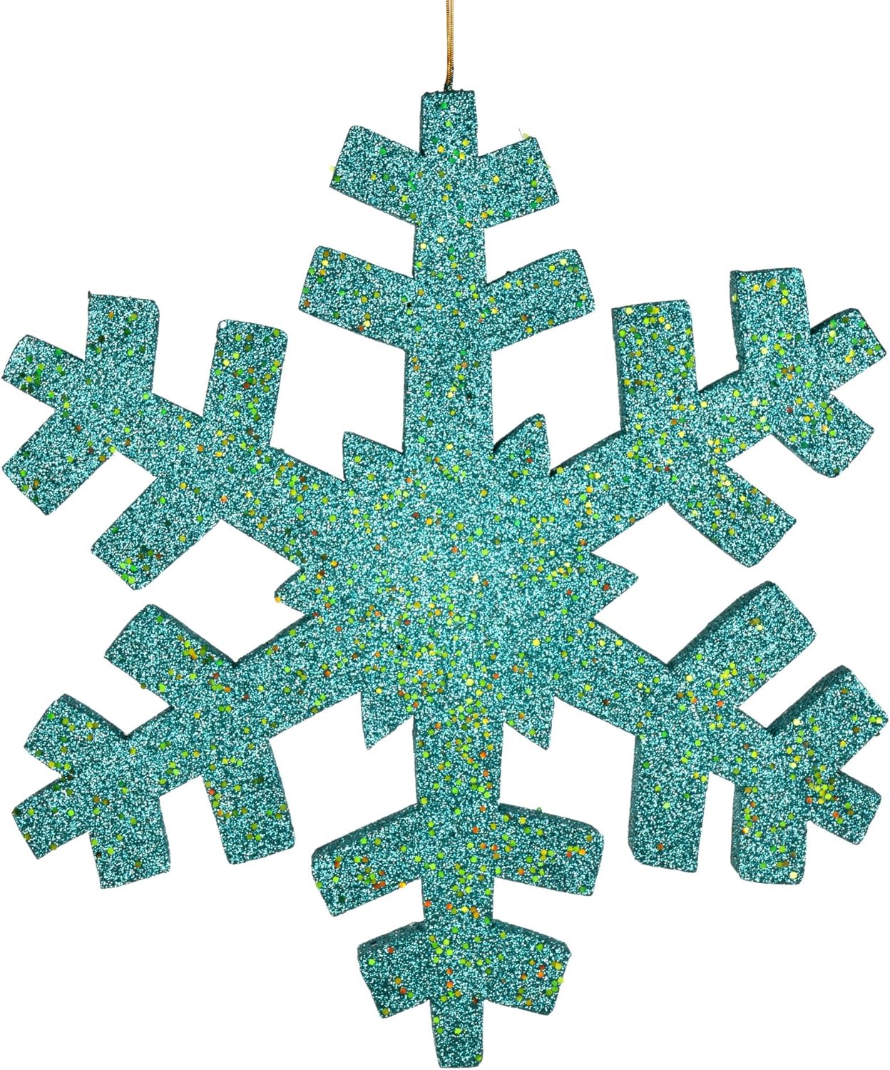 Vickerman 24" White Glitter Snowflake Christmas Ornament - Double Sided Ornament - Unique Christmas Ornament - Snowy Christmas Decor - Festive White Christmas Decor