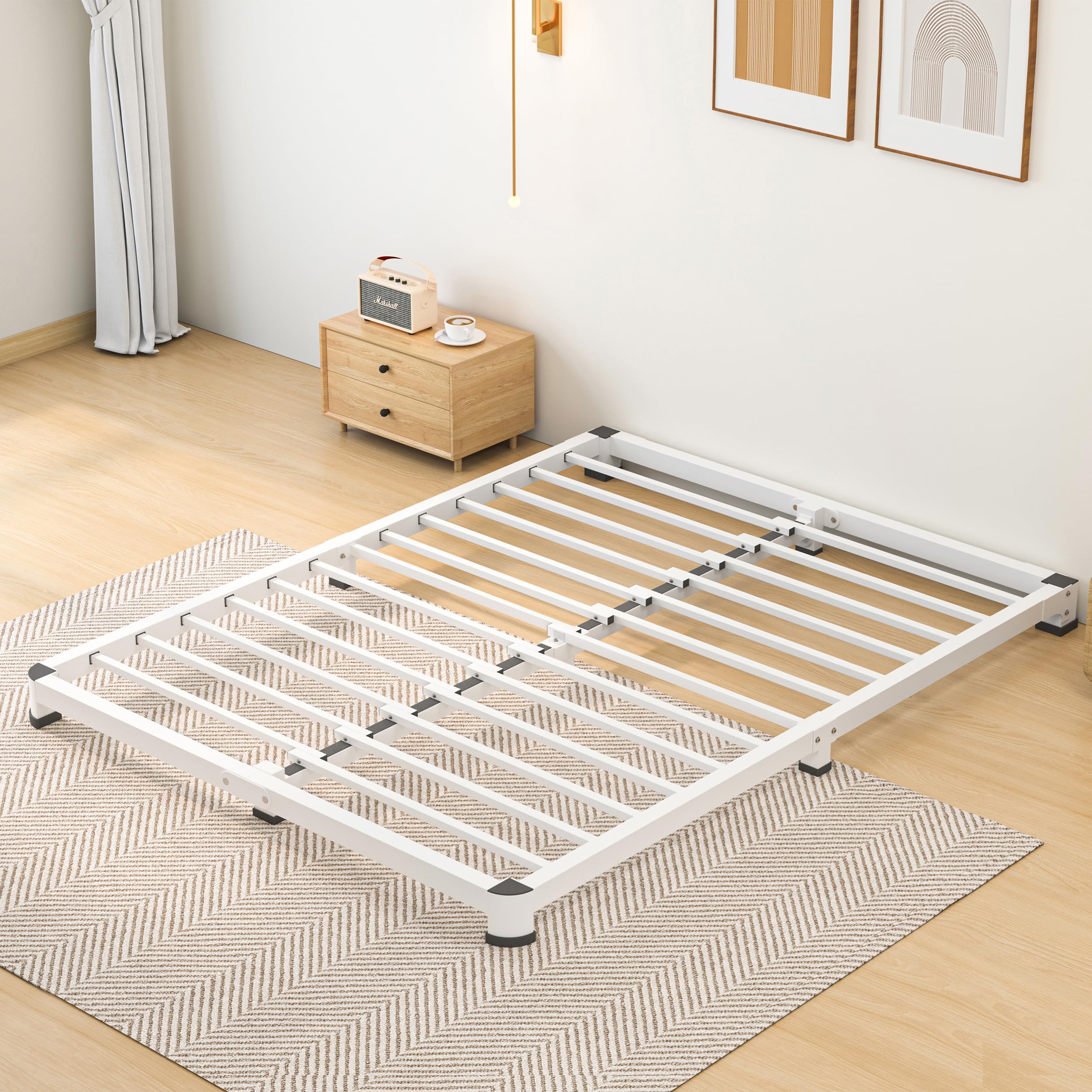 Superay 4 Inch Queen Low Profile Bed Frame