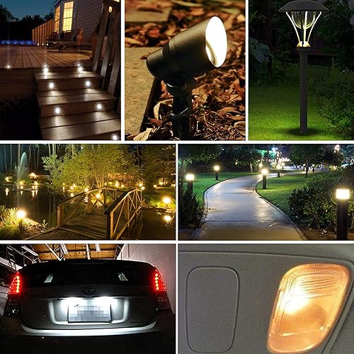 Miniatura 7 de Bombillas de cuña T5 de bajo voltaje, 12 voltios y 11 W, compatibles con luces Malibú, jardín, cubierta, bombillas de patio, paquete de 10