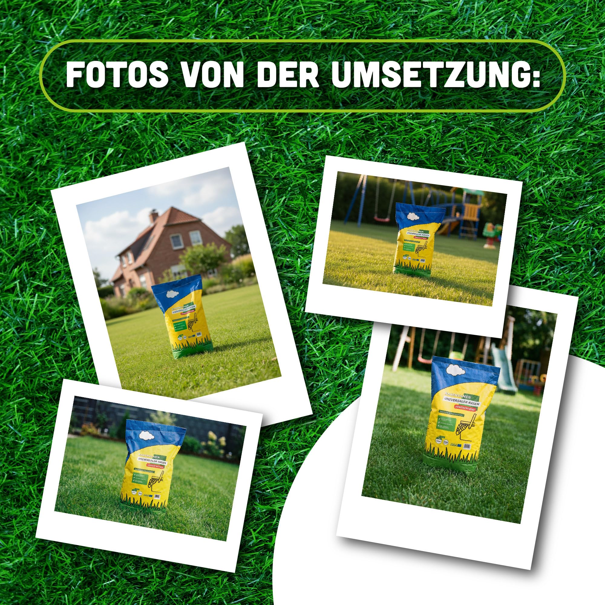 Rasensamen Schnellkeimend Sommer | 5kg Grassamen | Nachsaat & Neuansaat | Robust & pflegeleicht 5kg– Reicht für 200m²|Rasen samen Dichtes, sattgrünes Gras | Rasensaat ideal für jeden Rasen
