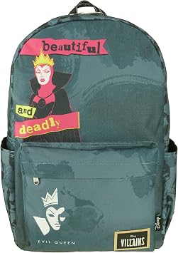 KBNL Classic Disney Villains - Evil Queen Backpack with Laptop Compartment for School, Travel, and Work, Multicolor