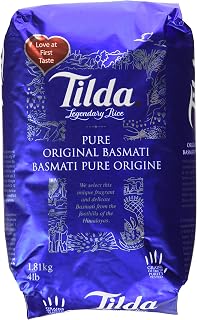 Tilda Pure Original Basmati Rice, 4 Pound - Legendary Himalayan Aroma, Fluffy Texture & Authentic Flavor