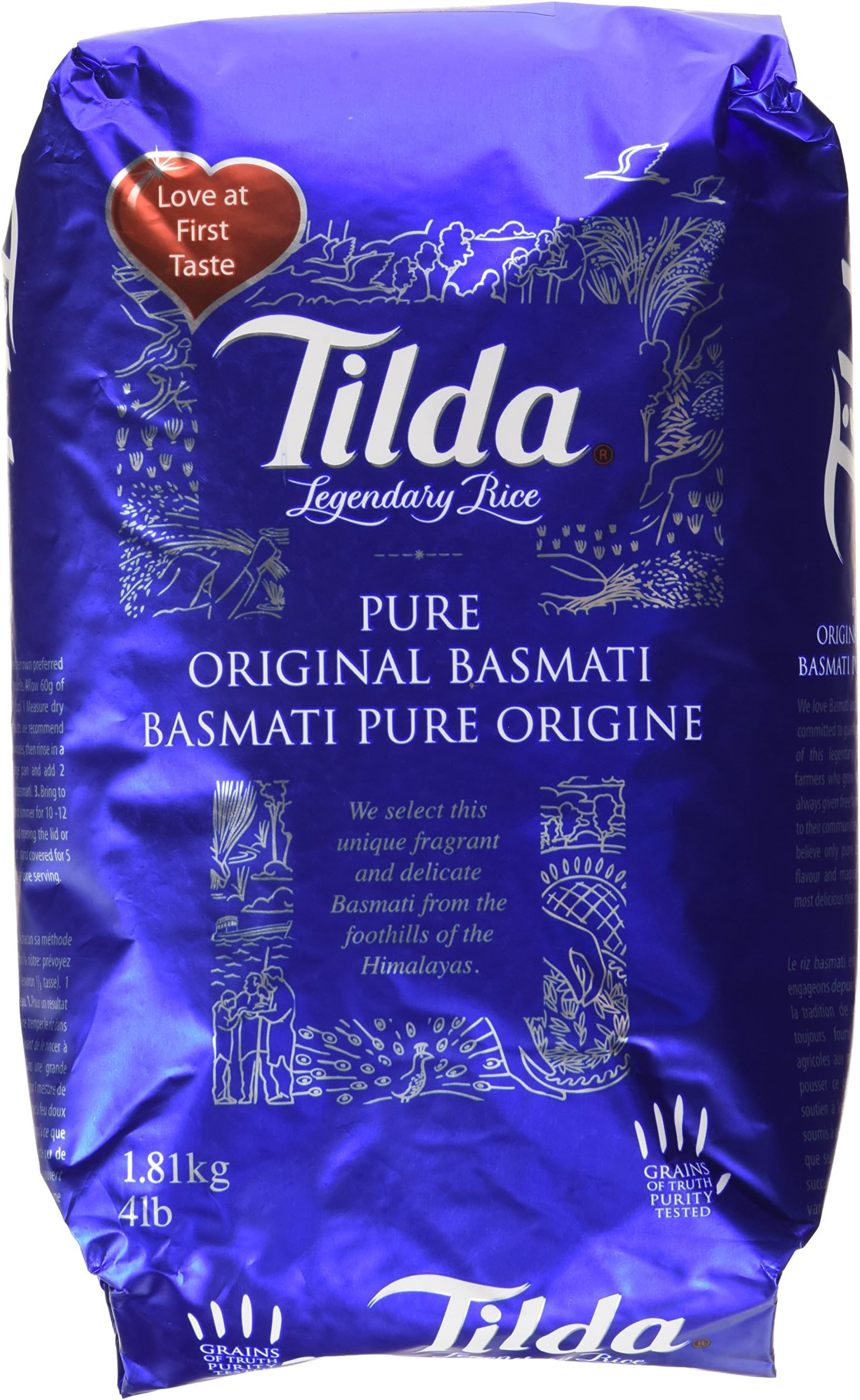Tilda Legendary Rice, Pure Original Basmati, 4 Pound