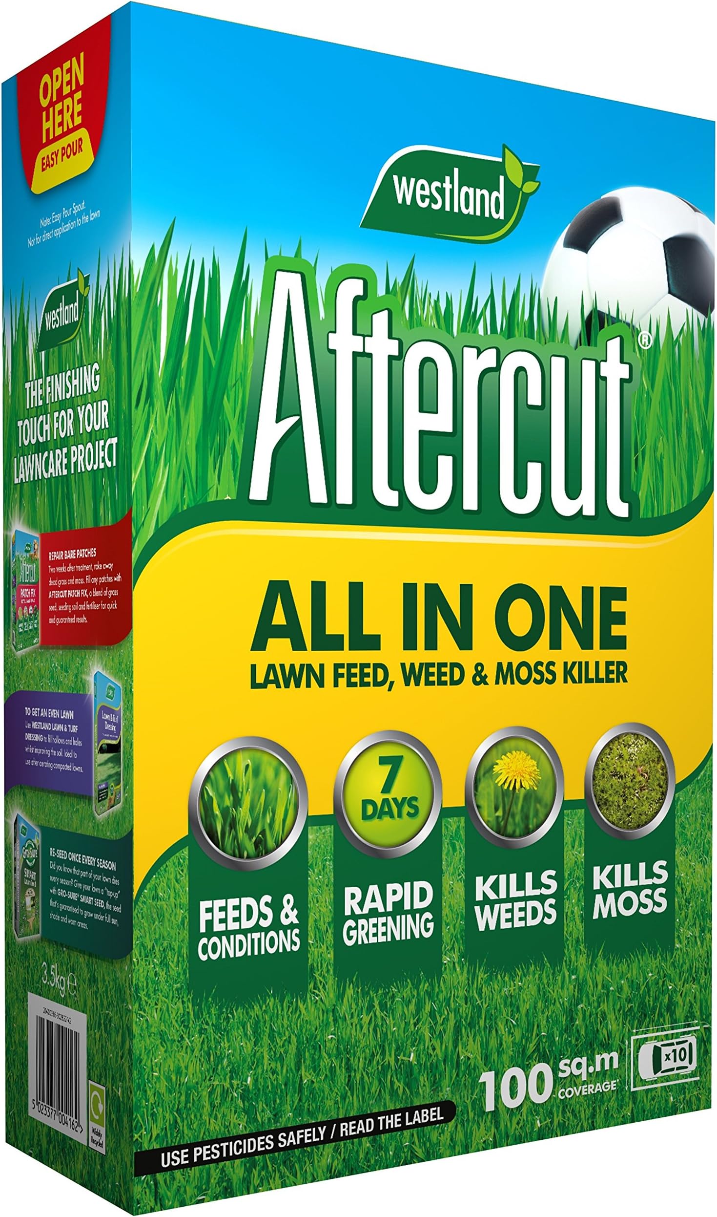 Aftercut All In One Lawn, Feed, Weed and Moss Killer, 100 m2, 3.5 kg