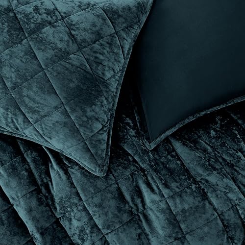 Miniatura 2 de SHALALA - Juego de edredón de terciopelo de lujo tamaño King, juego de edredón de terciopelo ultra suave y ligero, juego de ropa de cama de gran