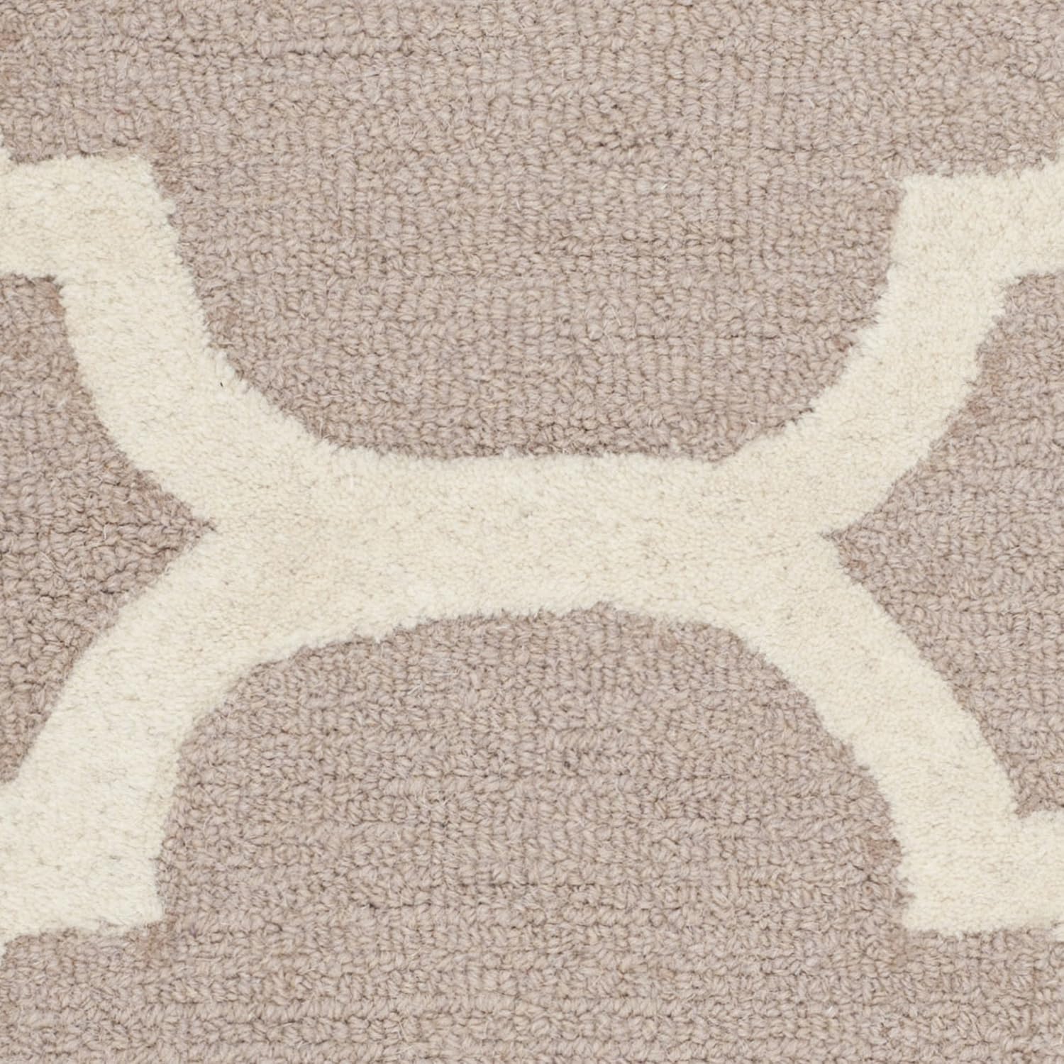 SAFAVIEH Cambridge Collection 2' x 3' Beige/Ivory CAM140J Handmade Moroccan Trellis Premium Wool Accent Rug