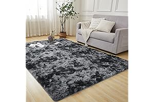 Andency 4x6 Dark Grey Shag Rug: Soft and Plush for Living Room and Bedroom