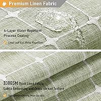 Vista 4 de BTTN - Cortina de tela de lino para ducha, bohemia, con borlas, estilo rústico chic, para baño, elegante, con ganchos, alta, gruesa, moderna