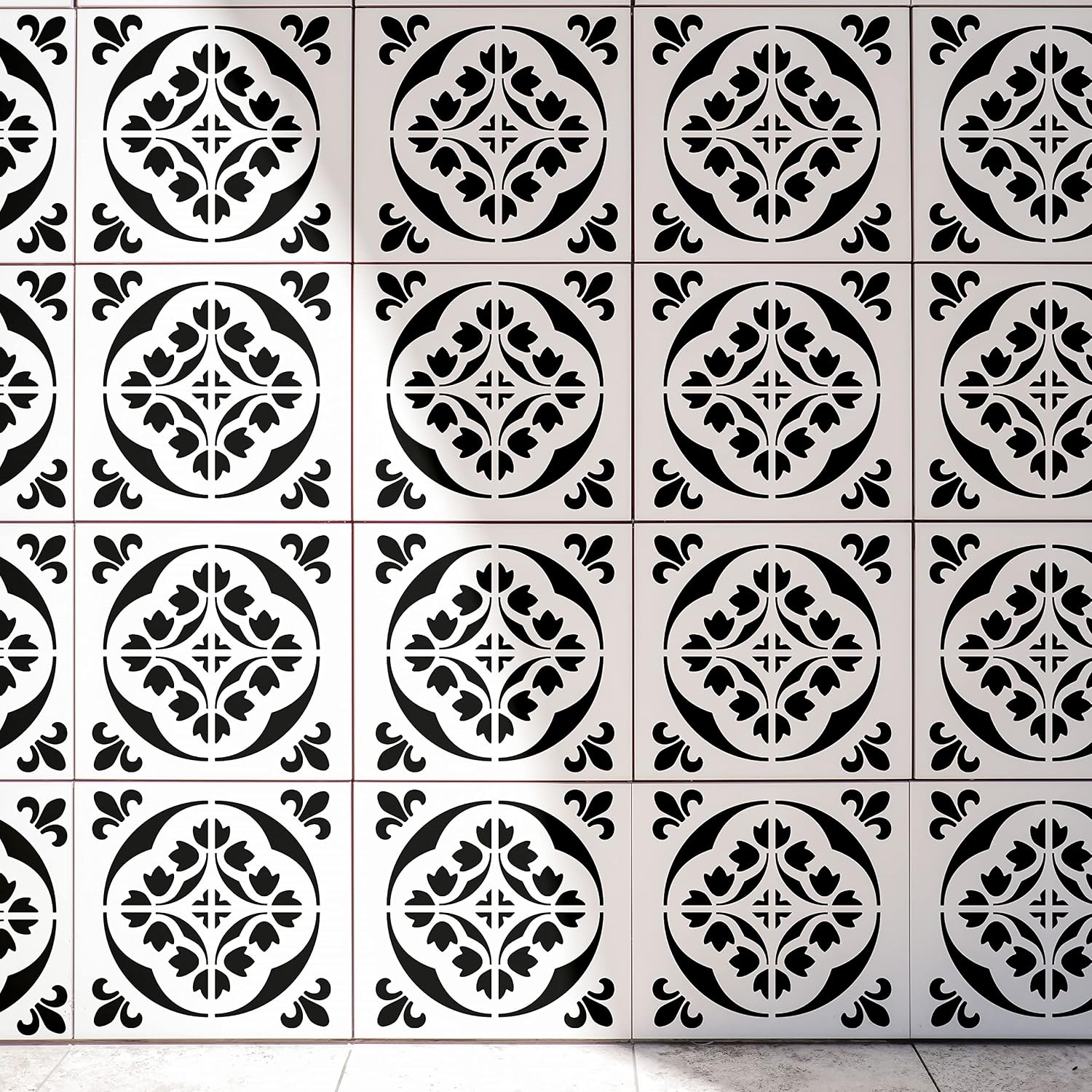 / Tile Stencil 12x12 (2 Pack) / Wall and Floor Stencil, Reusable for Painting, Furniture, Walls and Floors