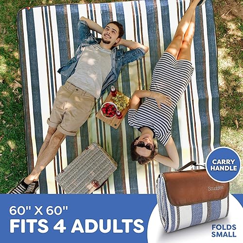 Miniatura 7 de Manta de picnic al aire libre manta para parque tapete de playa para acampar sobre la hierba de gran tamaño para adultos resistente al agua