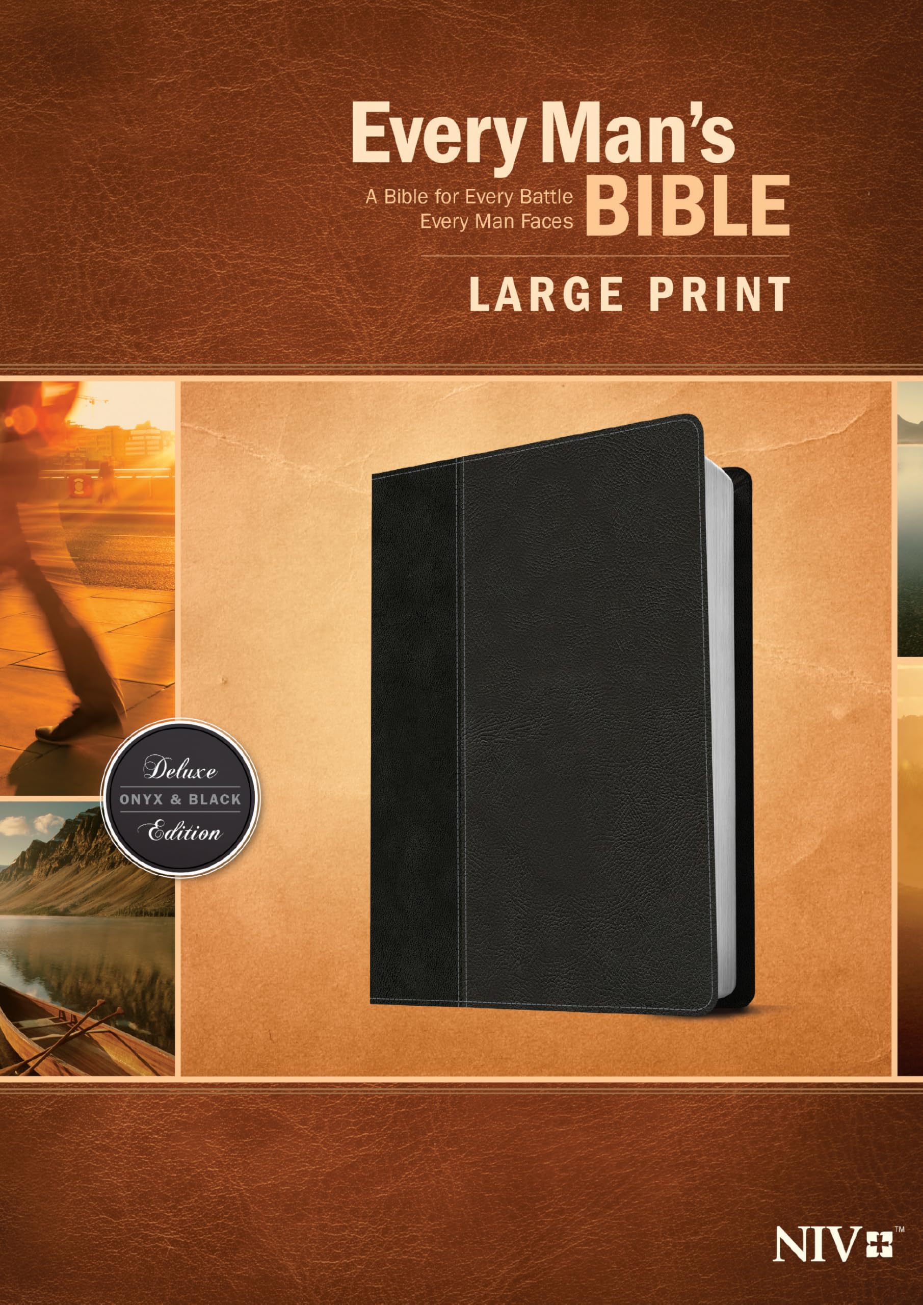 Every Man's Bible NIV, Large Print, TuTone (LeatherLike, Onyx/Black) Imitation Leather – Large Print, May 1, 2015