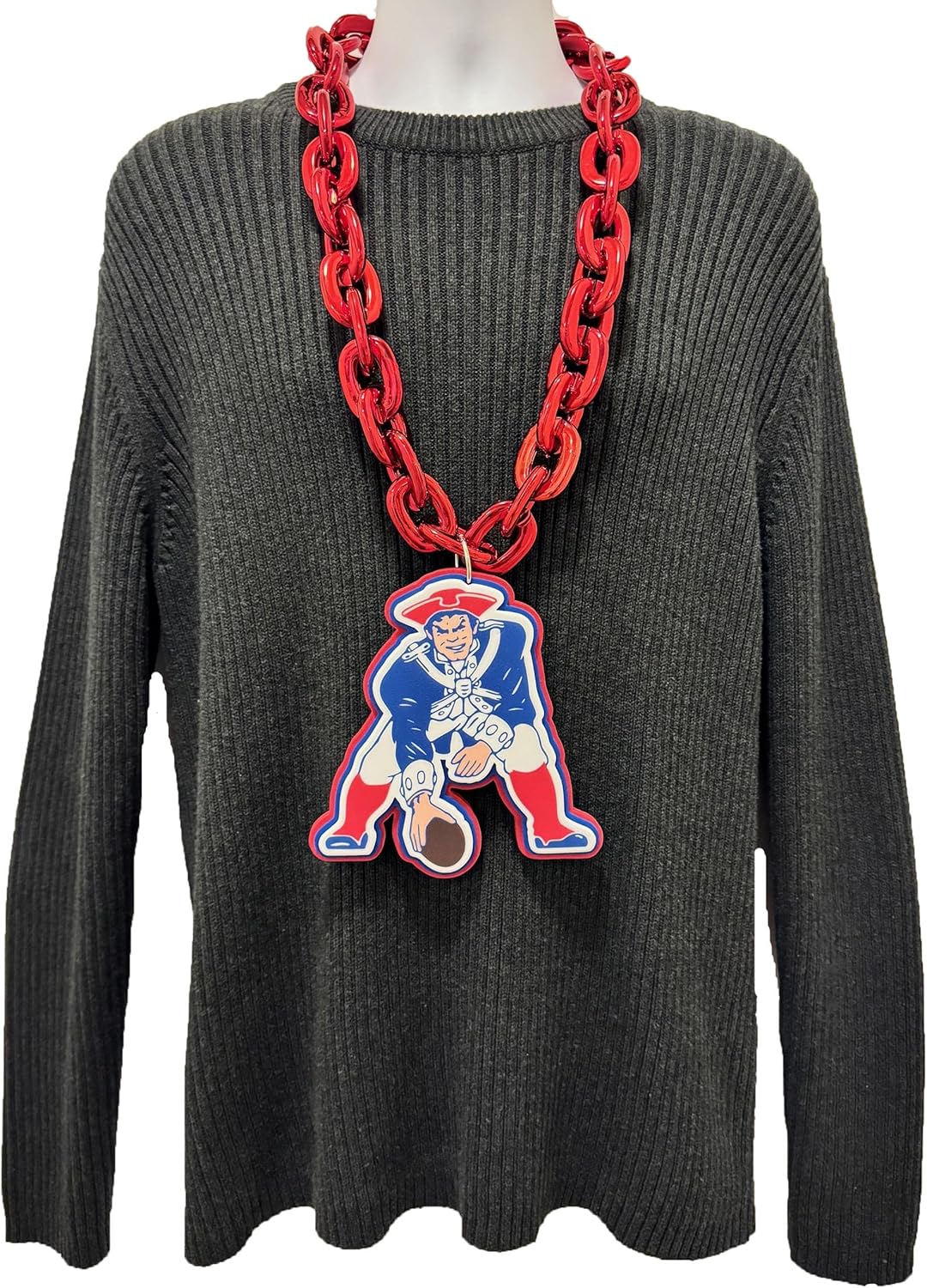 Aminco New England Patriots NFL Throwback Fan Chain, Red