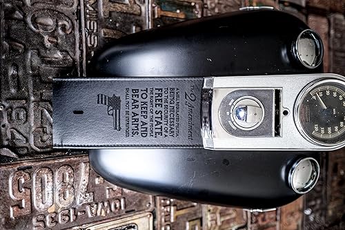 Miniatura 3 de Pro 2nd Enmienda 27 palabras Softail de cuero tanque de gas Babero Panel compatible con Harley Davidson