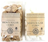 Vista 5 de India Tree Cubos de azúcar blanco de comercio justo sin OMG, contenedor de 1.1 libras, cubos de azúcar de caña pura de corte áspero para café, té