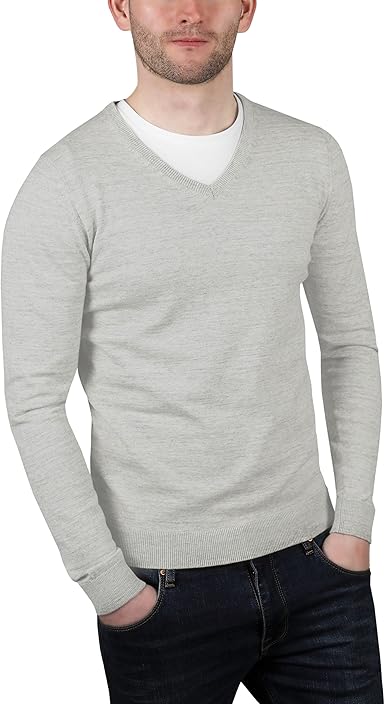 mens v neck knitted jumper