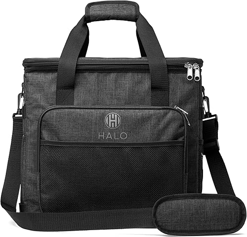 Halo 28L Hybrid Cooler & Warmer Bag  Electric Travel Cooler, Collapsible for Easy Storage, Keep Drinks Cold & Food Warm, Ice Free Cooling, Includes