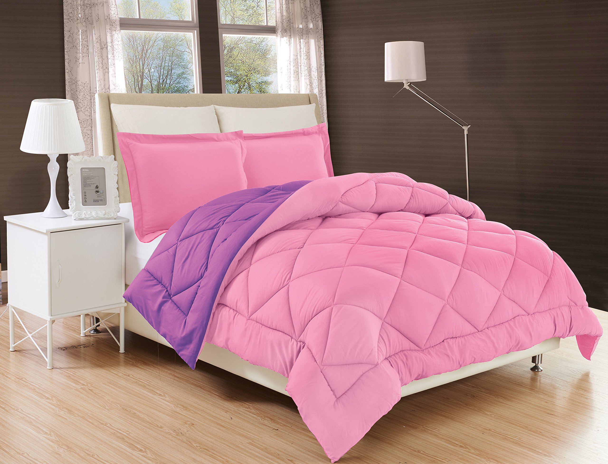 Couette Pottery Barn 3 Pièces - Rayée Rose/blanc - Taille Full - 100% Coton