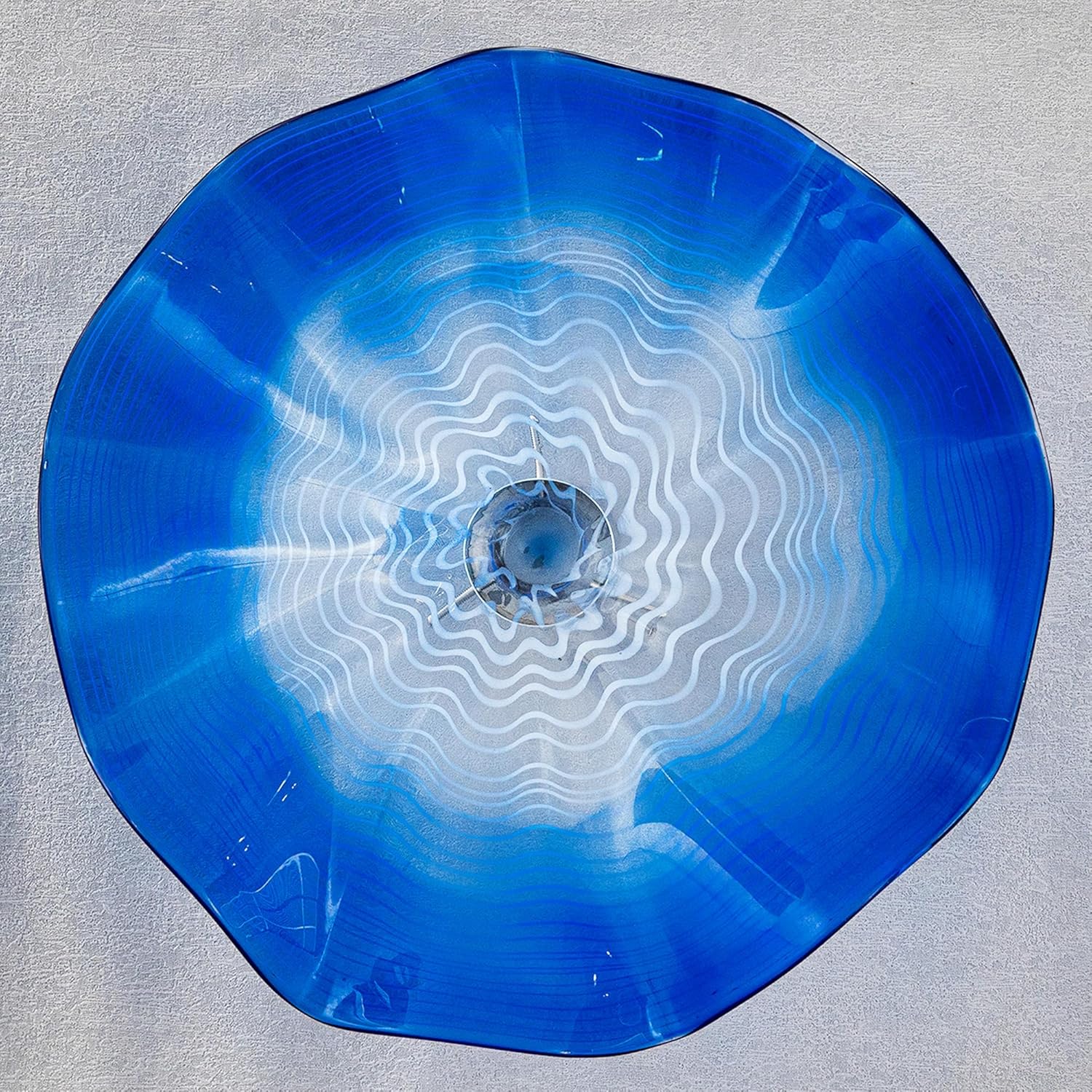 Art Glass Wall Decor Plate, Unique HandBlown Glass Wall