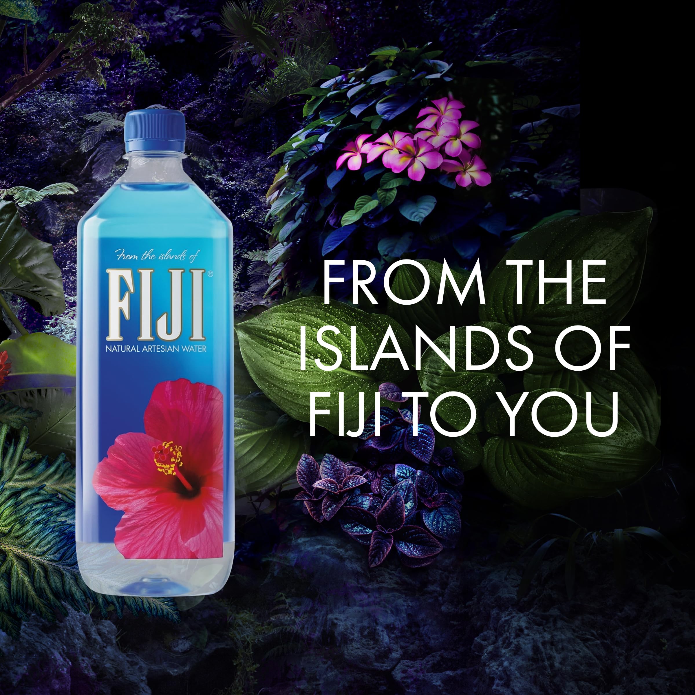 FIJI Natural Artesian Water, 33-Ounce Bottles (Pack of 12)
