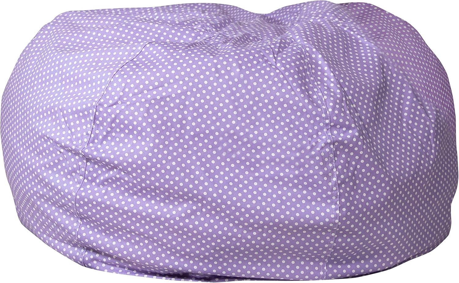 EMMA + OLIVER Oversized Lavender Dot Bean Bag Chair for Kids and Adults