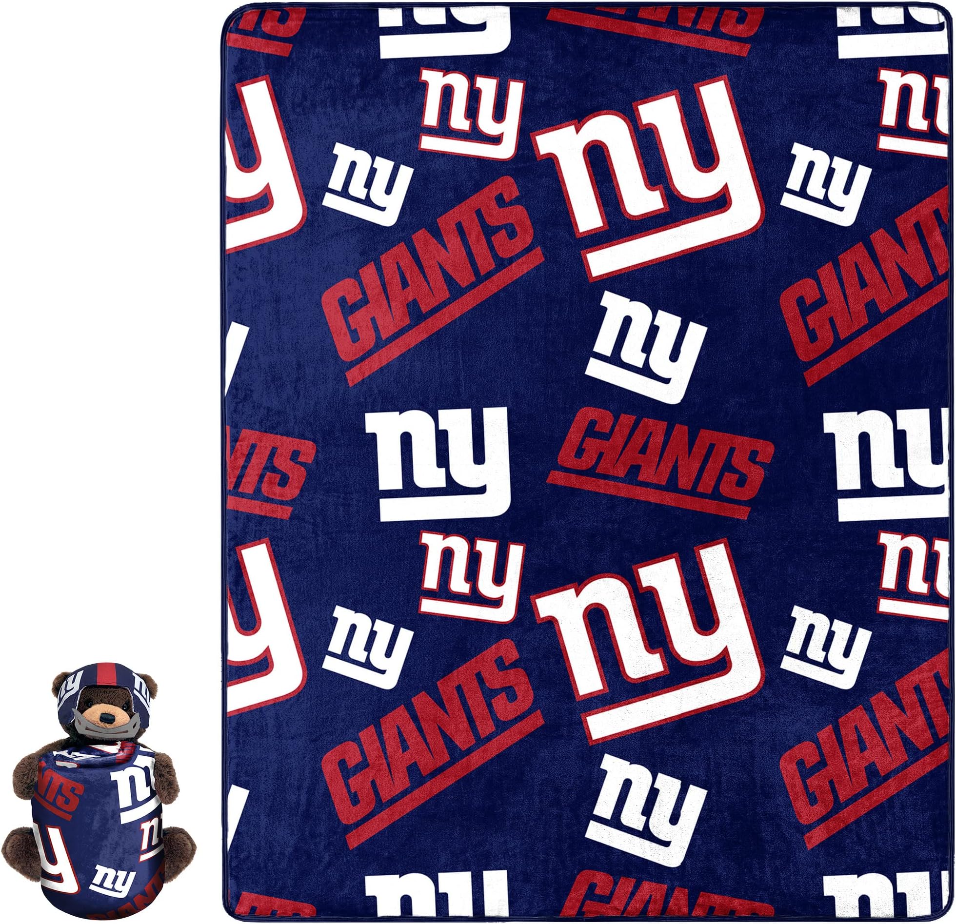Northwest NFL Plush Bear Hugger with 40 X 50 Silk Touch Throw Blanket, New York Giants