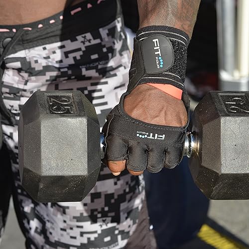 Miniatura 2 de El ajuste F4X SpartanPalma De Piel Full  cuatro callo Guard WOD Entrenamiento Guantes para Levantamiento de Peso & Cruz Atletas de entrenamiento